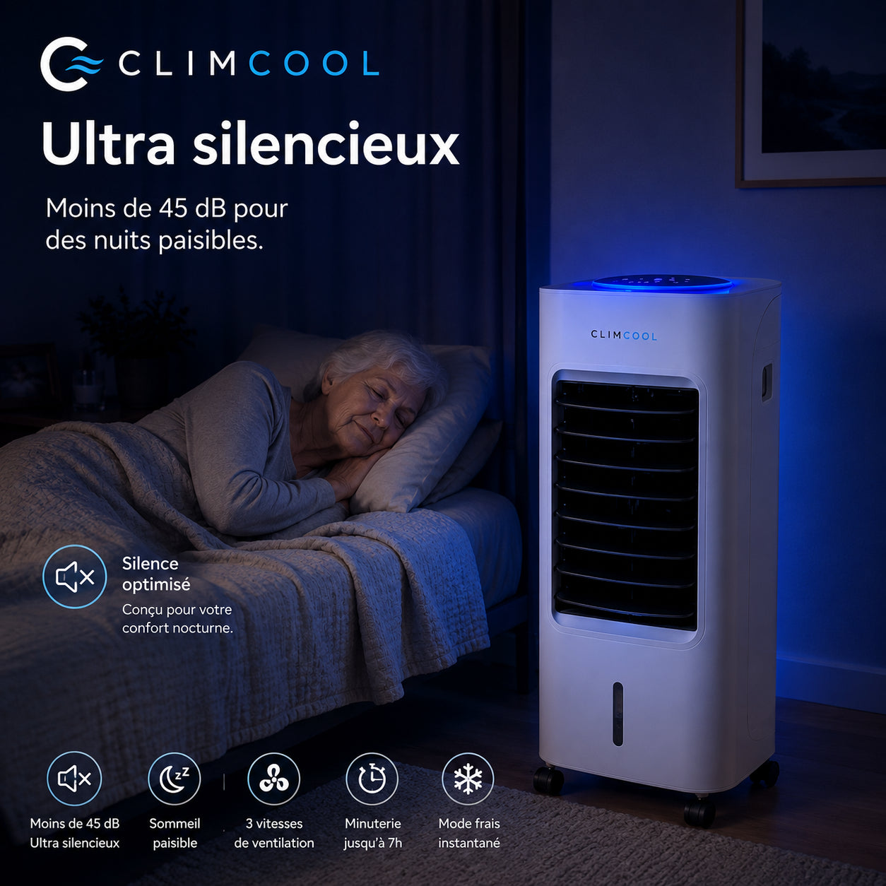 Profitez d'un air plus frais en quelques secondes, sans tuyau ni installation.