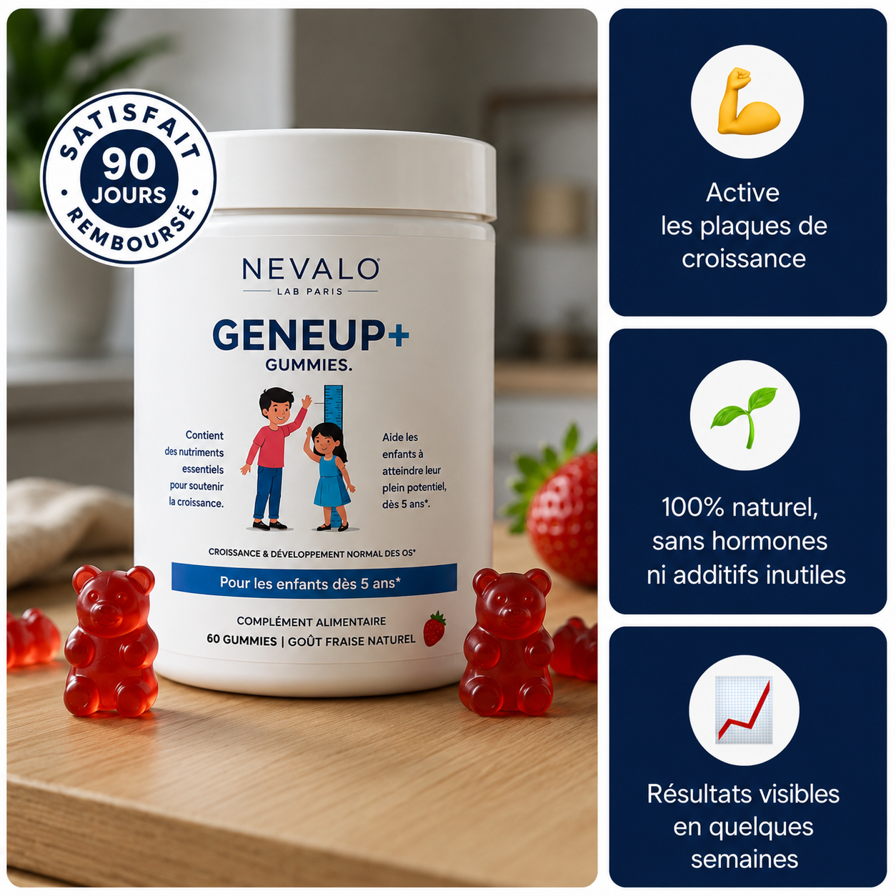 GENEUP+ Gummies – Soutenez sa croissance et sa vitalité au quotidien