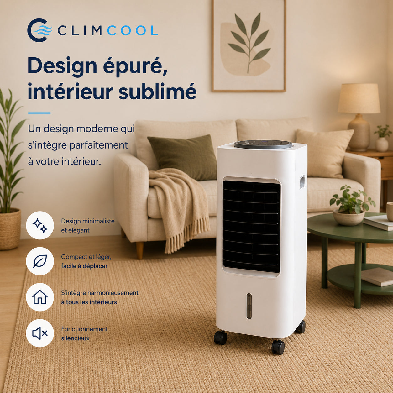Profitez d'un air plus frais en quelques secondes, sans tuyau ni installation.